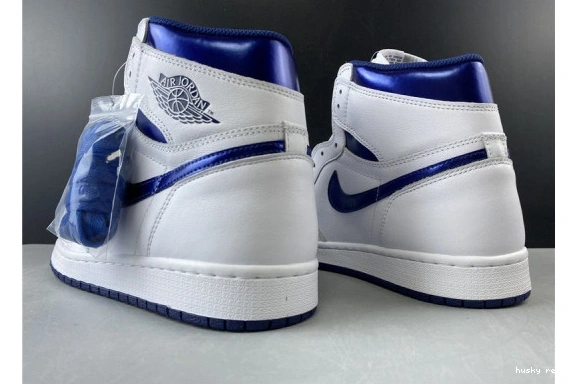 Cheap Husky Metallic 555088-106 AIR Jordan Retro 1 Navy (2016) 555088-106 1218